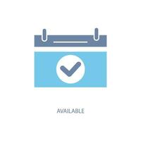 available concept line icon. Simple element illustration. available concept outline symbol design. vector