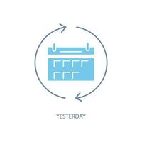 yesterday concept line icon. Simple element illustration. yesterday concept outline symbol design. vector