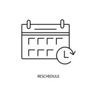 reschedule concept line icon. Simple element illustration. reschedule concept outline symbol design. vector