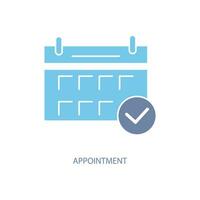 appointment concept line icon. Simple element illustration. appointment concept outline symbol design. vector