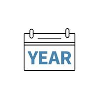 year concept line icon. Simple element illustration. year concept outline symbol design. vector