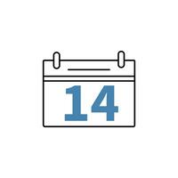 date concept line icon. Simple element illustration. date concept outline symbol design. vector