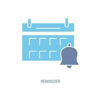 reminder concept line icon. Simple element illustration. reminder concept outline symbol design. vector