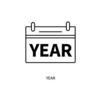 year concept line icon. Simple element illustration. year concept outline symbol design. vector