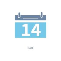 date concept line icon. Simple element illustration. date concept outline symbol design. vector