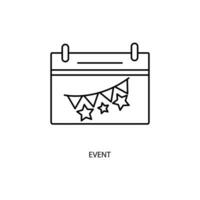 event concept line icon. Simple element illustration. event concept outline symbol design. vector