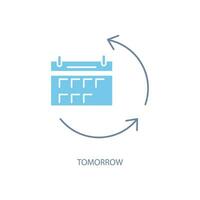 tomorrow concept line icon. Simple element illustration. tomorrow concept outline symbol design. vector