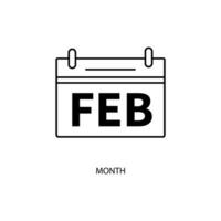 month concept line icon. Simple element illustration. month concept outline symbol design. vector