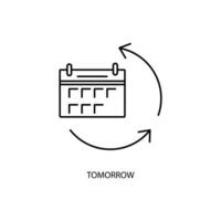 tomorrow concept line icon. Simple element illustration. tomorrow concept outline symbol design. vector