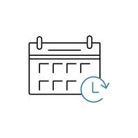 reschedule concept line icon. Simple element illustration. reschedule concept outline symbol design. vector