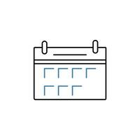 calendar concept line icon. Simple element illustration. calendar concept outline symbol design. vector