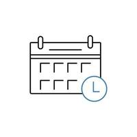 schedule concept line icon. Simple element illustration. schedule concept outline symbol design. vector