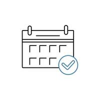 appointment concept line icon. Simple element illustration. appointment concept outline symbol design. vector