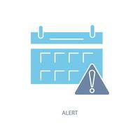 alert concept line icon. Simple element illustration. alert concept outline symbol design. vector