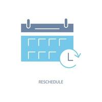 reschedule concept line icon. Simple element illustration. reschedule concept outline symbol design. vector