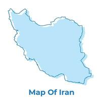 Iran simple outline map vector illustration