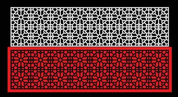 Decorative wall panels set Jali design CNC pattern, laser cutting pattern, router CNCcutting vector