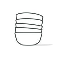 Set of a simple cup design vector