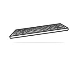 teclado de pc negro vectorial, el teclado es una herramienta muy útil para la computadora personal, es necesario escribir palabras vector