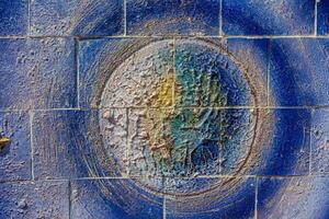 Textured plaster and paint background to create a background or textures for the design of a beautiful grunge background. Panoramic abstract decorative background photo