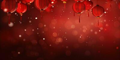 AI generated Banner for Happy new year. Chinese new year. AI Generative photo