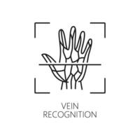 Vein recognition, identification verification icon vector