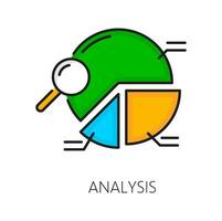 Analysis, CMS content management system icon vector