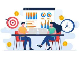 Financial graphs, charts and diagrams, Business analysis, Market research, Investment and budget plan, market analytics, statistics, Digital business data, business performance, Financial audit vector