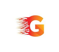 G Fire Creative Alphabet Logo Design Concept vector