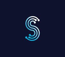 S Alphabet Connection Logo Design Concept vector