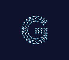 G Alphabet Creative Technology Connections Data Store Logo Design Concept vector