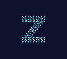 Z Alphabet Creative Technology Connections Data Store Logo Design Concept vector