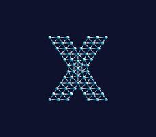 X Alphabet Creative Technology Connections Data Store Logo Design Concept vector