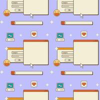 Set of post or stories templates for social media in vaporwave style. Abstract retro 80s 90s aesthetic groovy backgrounds with old computer user interface, nostalgic elements and stickers. Vector. vector