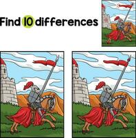 Knight Joust Find The Differences vector