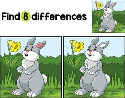 Rabbit Animal Find The Differences vector