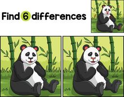 Panda Animal Find The Differences vector