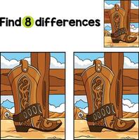 Cowboy Boots Find The Differences vector