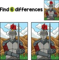 Knight in Armor Find The Differences vector