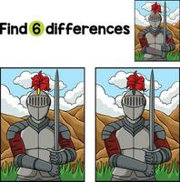 Knight in Armor Find The Differences vector