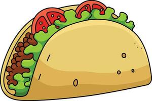 Tacos Cartoon Colored Clipart Illustration vector
