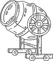 construcción hormigón mezclador aislado colorante vector