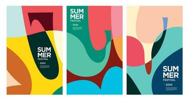 Vector Colorful liquid and fluid background for summer collection