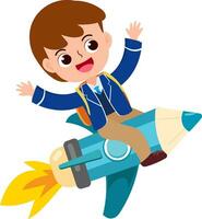 happy cute children in school uniform cartoon style vector