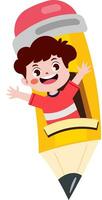 cartoon children back to school vector