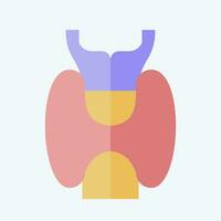 Icon Larynx. related to Respiratory Therapy symbol. flat style. simple design editable. simple illustration vector