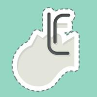 Sticker line cut Endotracheal Intubation. related to Respiratory Therapy symbol. simple design editable. simple illustration vector