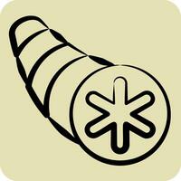 Icon Normal Bronchus. related to Respiratory Therapy symbol. hand drawn style. simple design editable. simple illustration vector