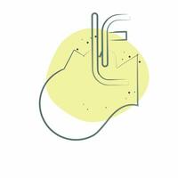 Icon Endotracheal Intubation. related to Respiratory Therapy symbol. Color Spot Style. simple design editable. simple illustration vector