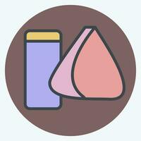 Icon Polymed Nebulizer Mask. related to Respiratory Therapy symbol. color mate style. simple design editable. simple illustration vector